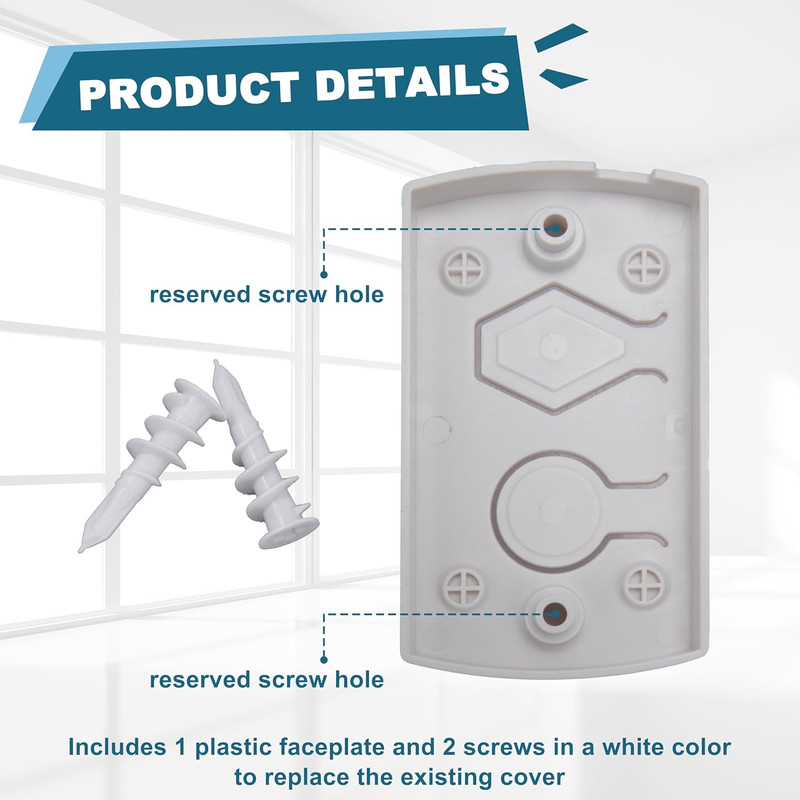 White Two Button Cover Plate, inside Control Unit, for Wayne Dalton Garage Door gallery