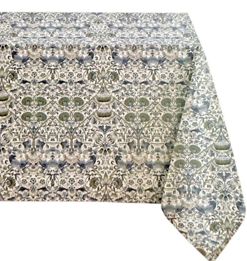 Morris & Co Tablecloth Lodden English Country Garden Green Floral 60x102 Inches gallery