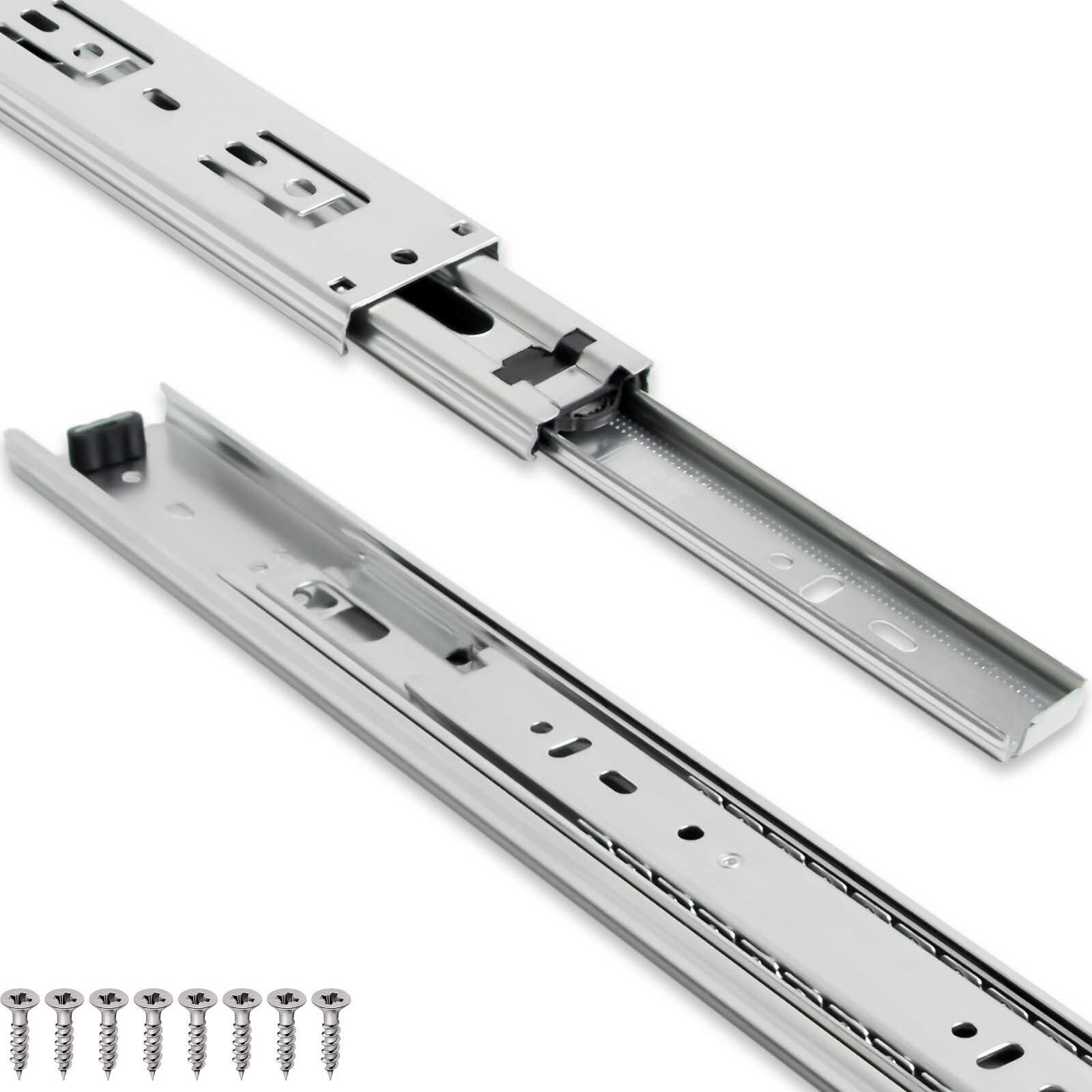Full Extension Drawer Slides, Ball Bearing Side Mount, 10" to 24 inch, H.Quality gallery