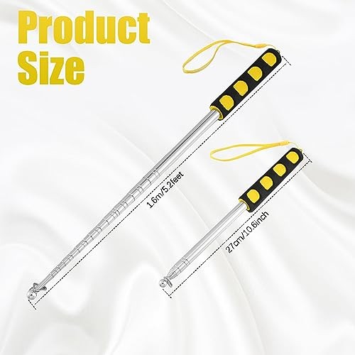 Zonon 8 Pcs Portable Retractable Flag Pole Assorted Color with Clips,5 ft gallery
