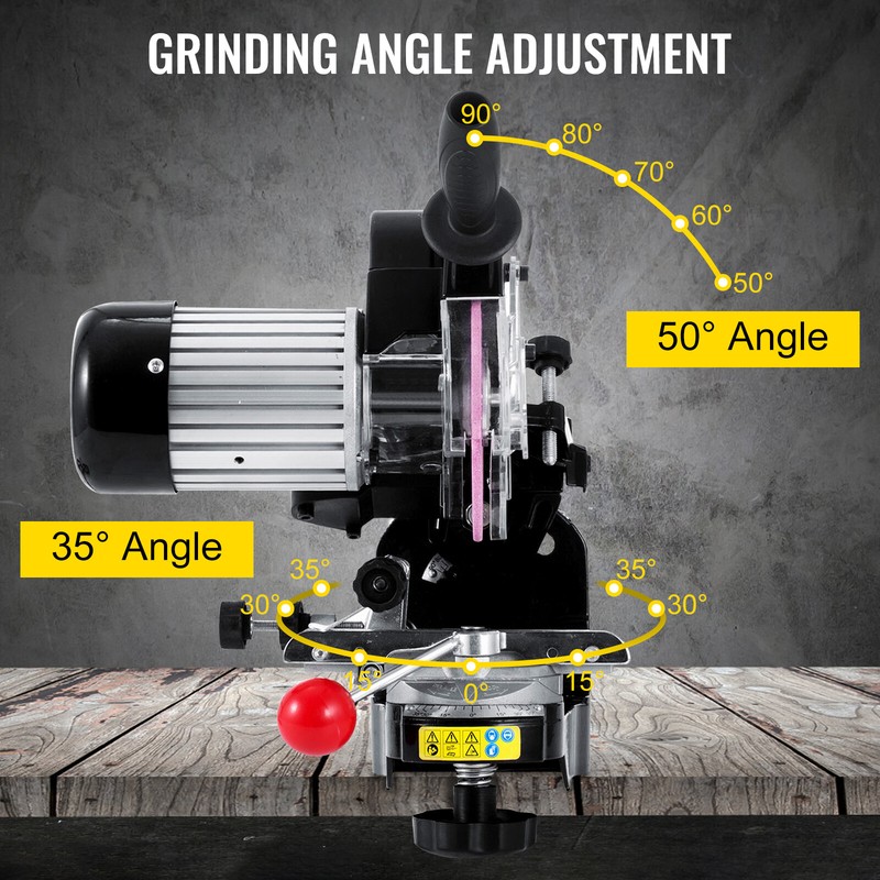 230W Chainsaw Sharpener Grinder w/ Grinding Wheels 1/8”&3/16” Sharpener 110V gallery