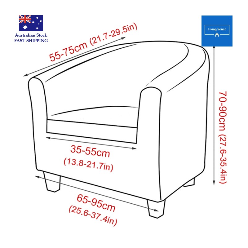 Tub Chair Cover Two‑Piece Stretchable Slipcover – High Quality Fabric gallery