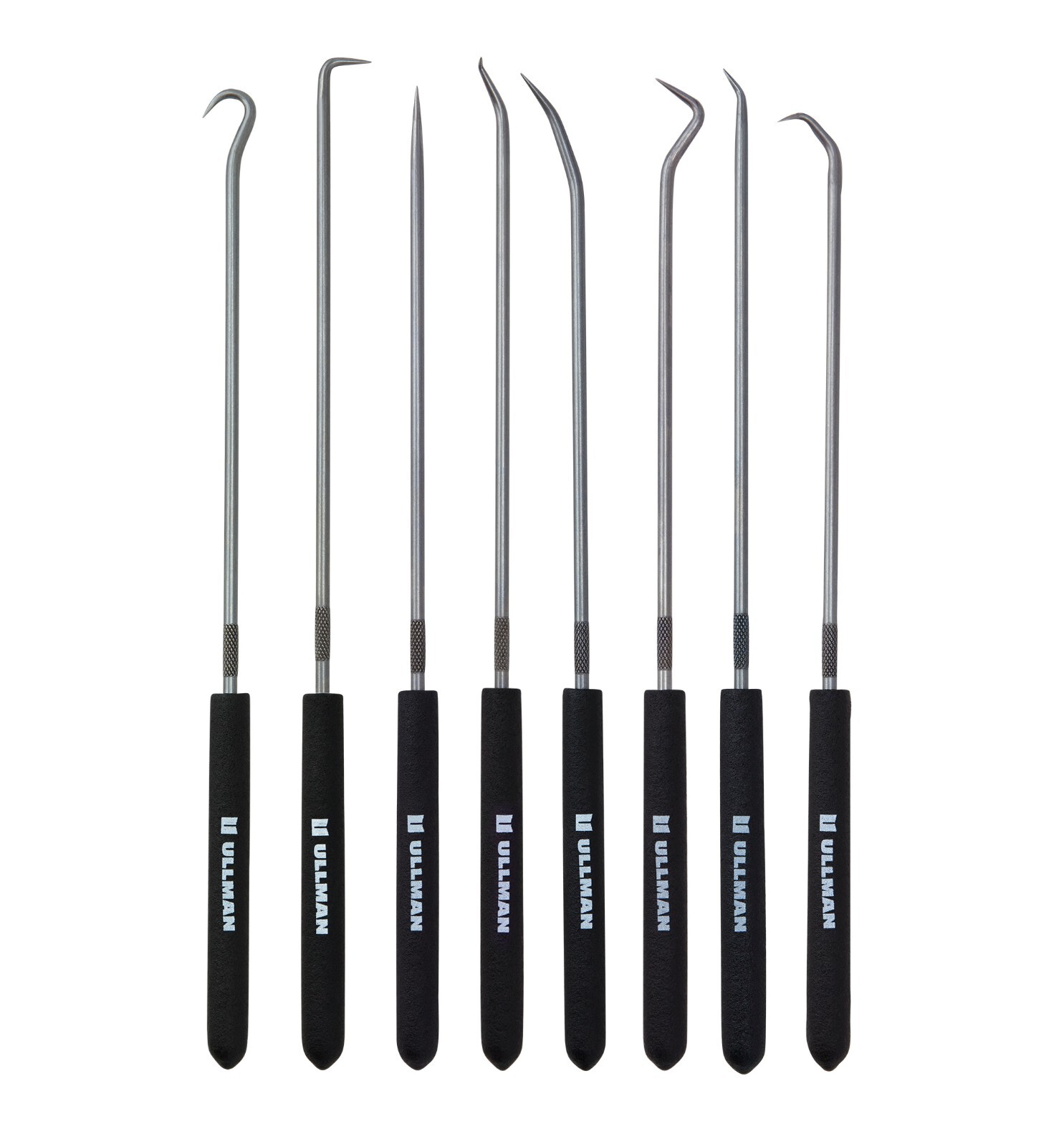 Ullman 8pc Hook Pick Set 9 in Long Straight Right Angle Complex USA MADE CHP8-L gallery