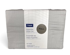 Casper Hyperlite 100% TENCEL Lyocell Cooling Weave GREY 4pc FULL Sheet Set NWT