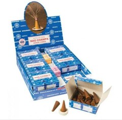 12 Boxes Nag Champa Incense Cones Satya Sai Baba 144 Dhoop Cones
