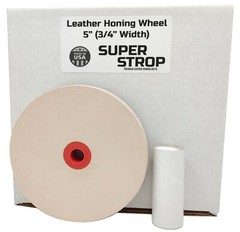 5″ (3/4″ Width) Leather Honing Wheel Includes Compound fits Multiple Arbors USA