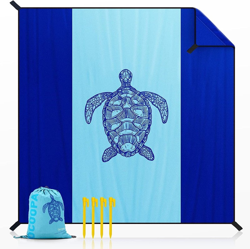 New! OCOOPA Diveblues Beach Blanket Sand proof 10'X 9' Fits 1-8 Adults Easy Pack gallery