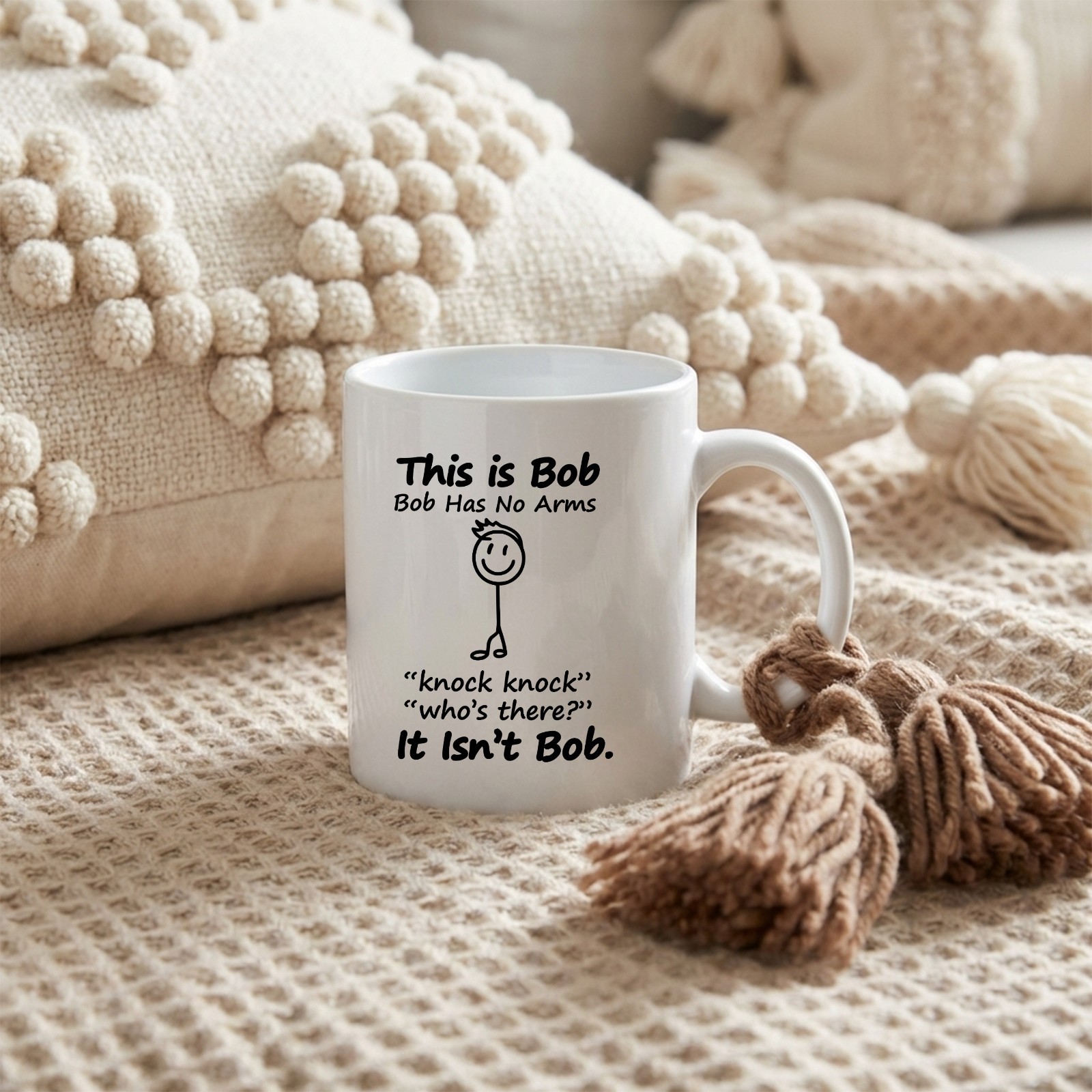 This Is Bob Funny Stickman Figure Coffee Mug - Bob Has No Arms Adult Humor Mug gallery