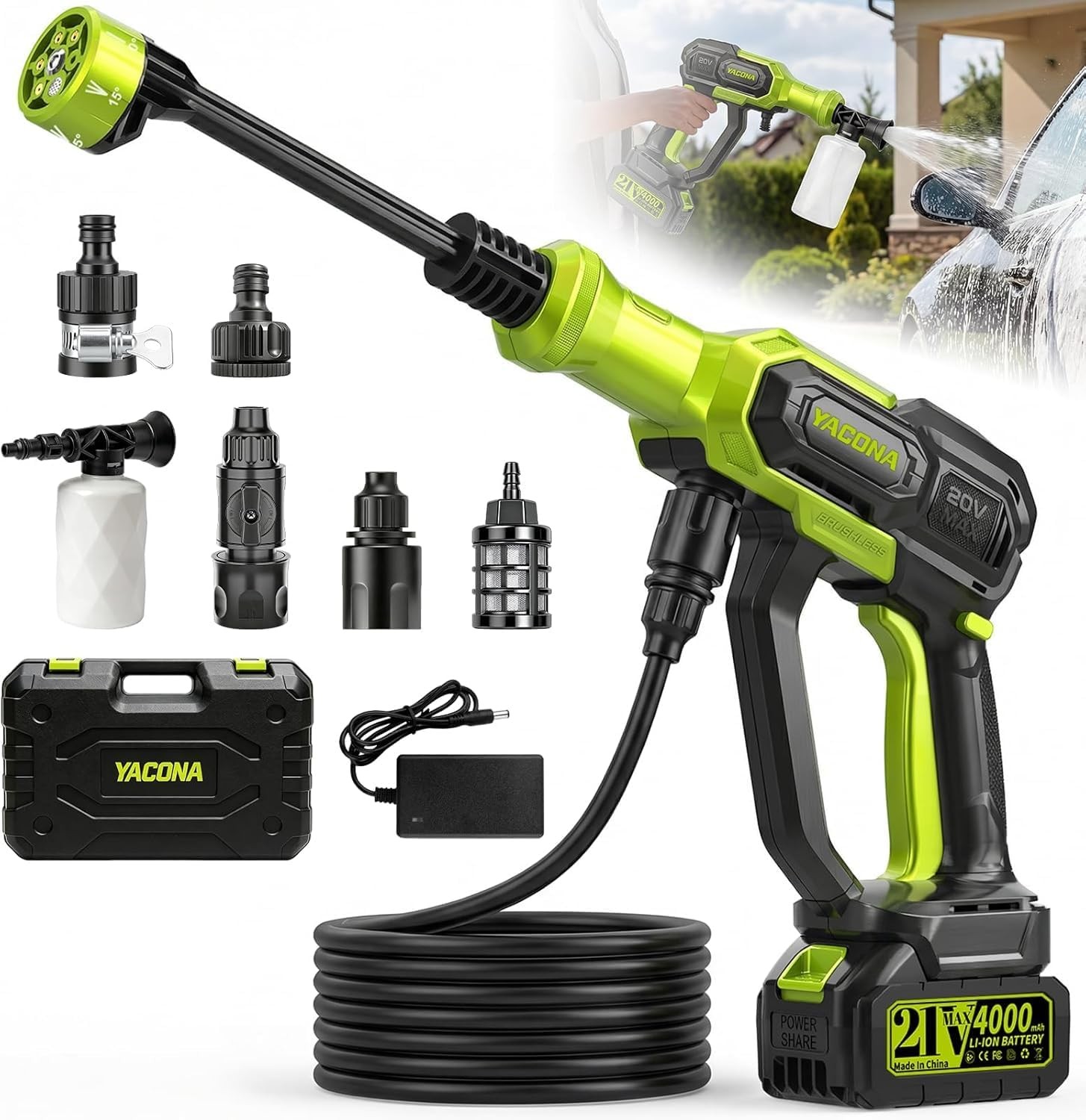 Handheld Cordless Portable Washer 23FT Hose 6 in 1 Nozzle gallery