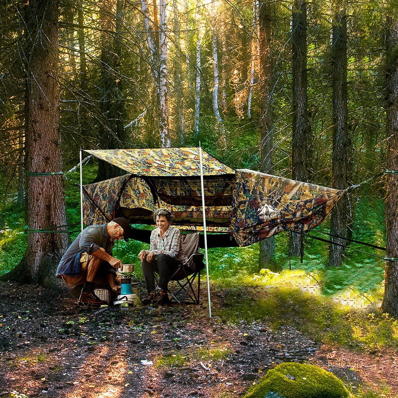 Camping Hammock, Portable Flat Lay Hammocks for 1 Person Backpacking Hiking gallery