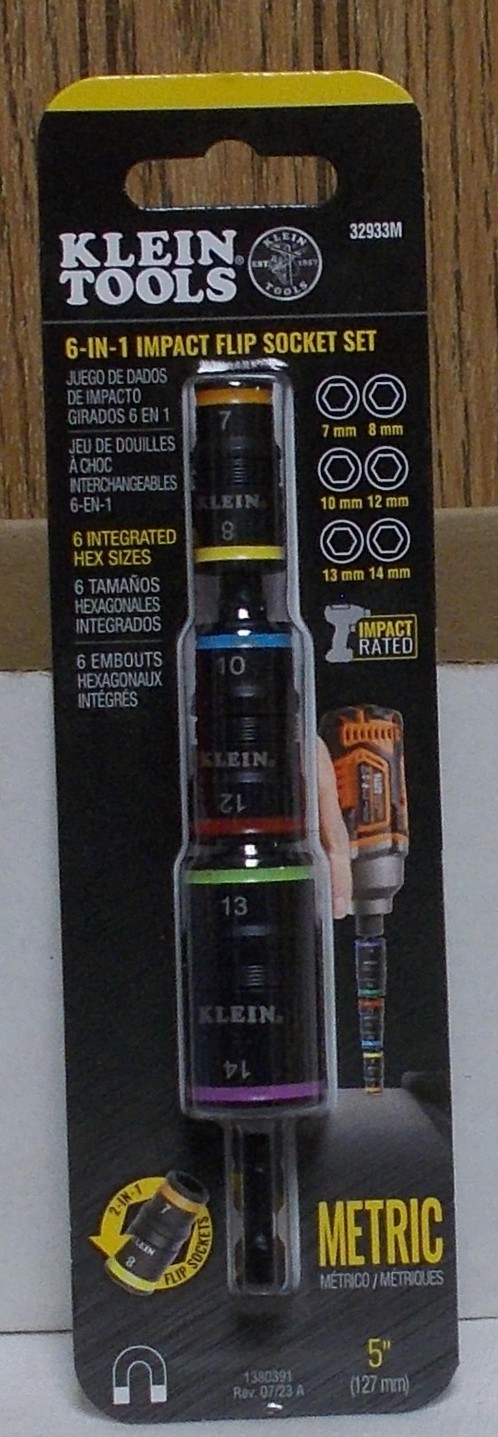 Klein Tools 32933M Magnetic Metric Impact Rated Flip Socket Set 6-In-1 gallery