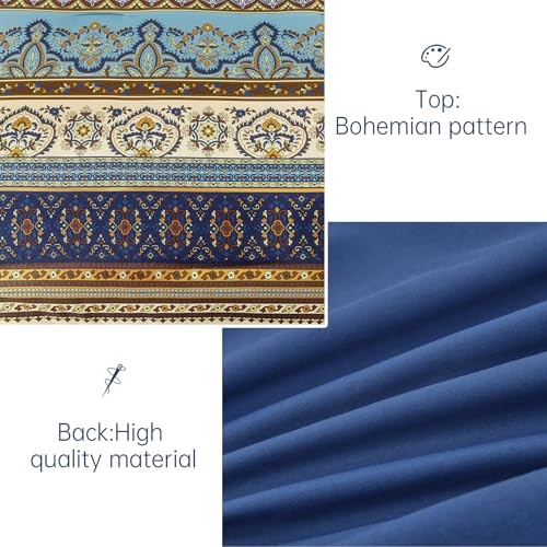 Boho Comforter Set 8 Pieces,Brown Blue Bohemian Comforter Queen Brown and Blue gallery