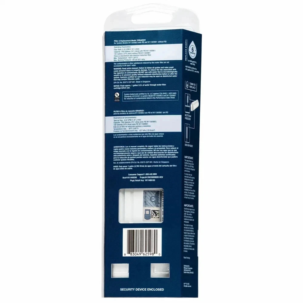 1 Pack EveryDrop by Whirlpool Refrigerator Water Filter A EDRARXD1 Genuine OEM gallery