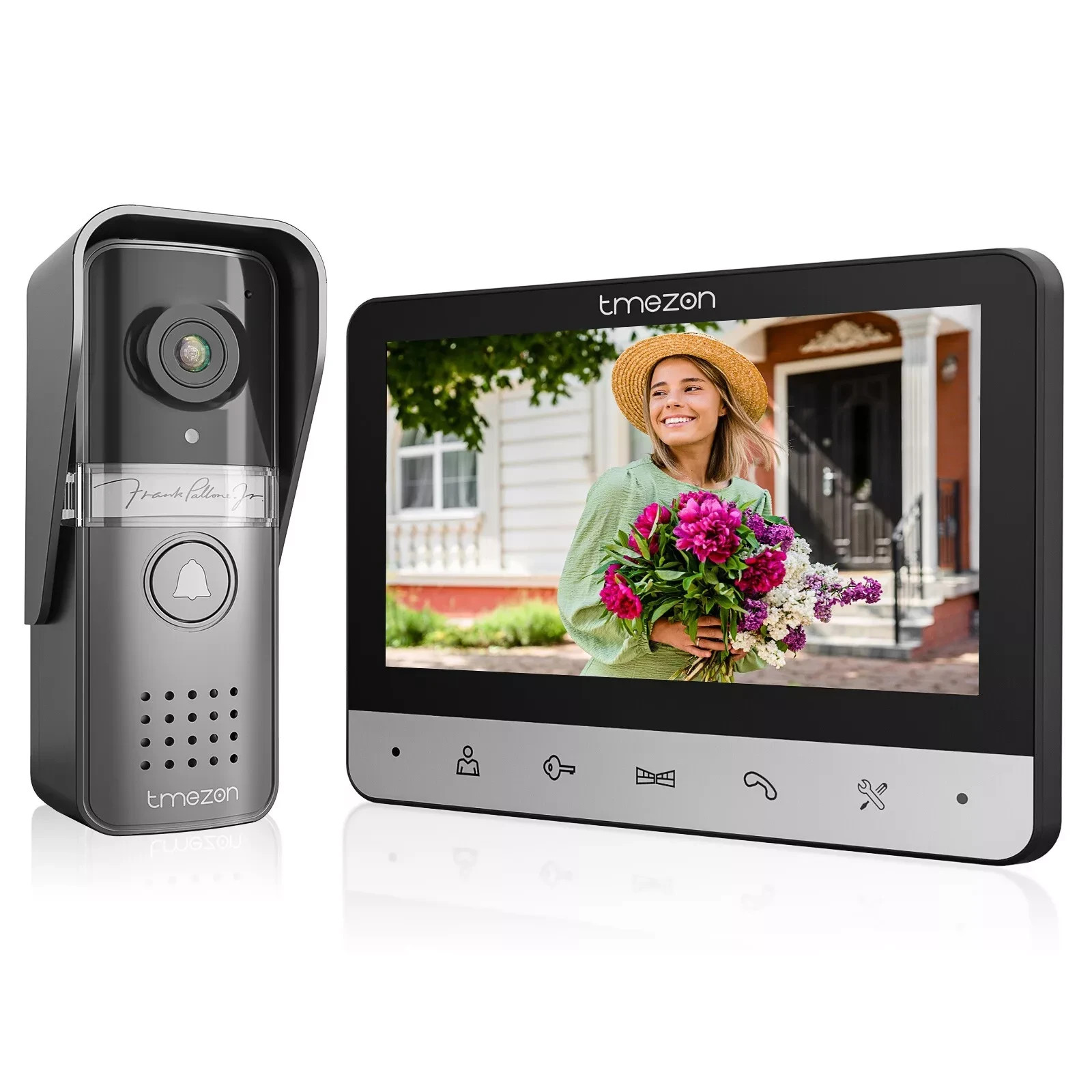 Video Doorbell Intercom System Wired 2x 7inch Monitor Outdoor Camera IR Night gallery
