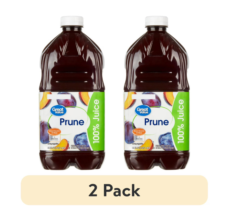 Great Value 100% Prune Juice, 64 fl oz (2 pack) gallery