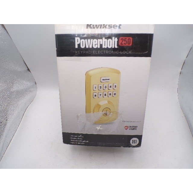 Kwikset Powerbolt 250 Keypad Electronic Lock Deadbolt Polished Brass gallery