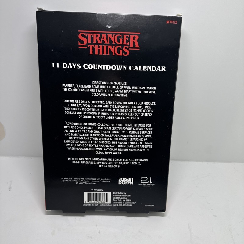 Stranger Things 11 Day Countdown Calendar Bath and Body Set - 11.6oz/11pc gallery