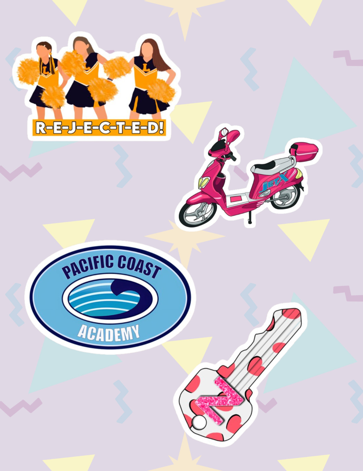 Zoey 101 Retro TV 4pc Sticker Pack gallery