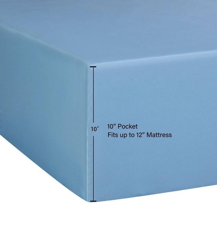 Mainstays Basic Value Microfiber Bed Sheet Set, Light Blue, Twin, 3 Piece. gallery