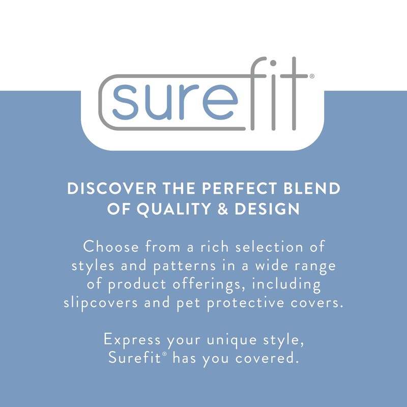 Surefit Home Décor Duck Solid T-Cushion Sofa One Piece Slipcover, Relaxed Fit, gallery