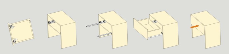SILVERLINE Undermount Drawer Slide Full Extension 75 LB Soft Closing 10 Pairs gallery