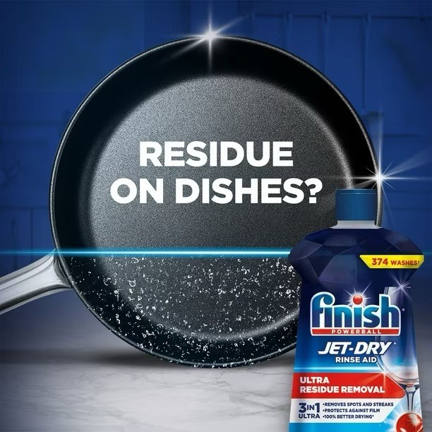 (2) Finish Jet-Dry Rinse Aid, 38 fl. oz. 748 Washes 3in1 Ultra Residue Removal gallery