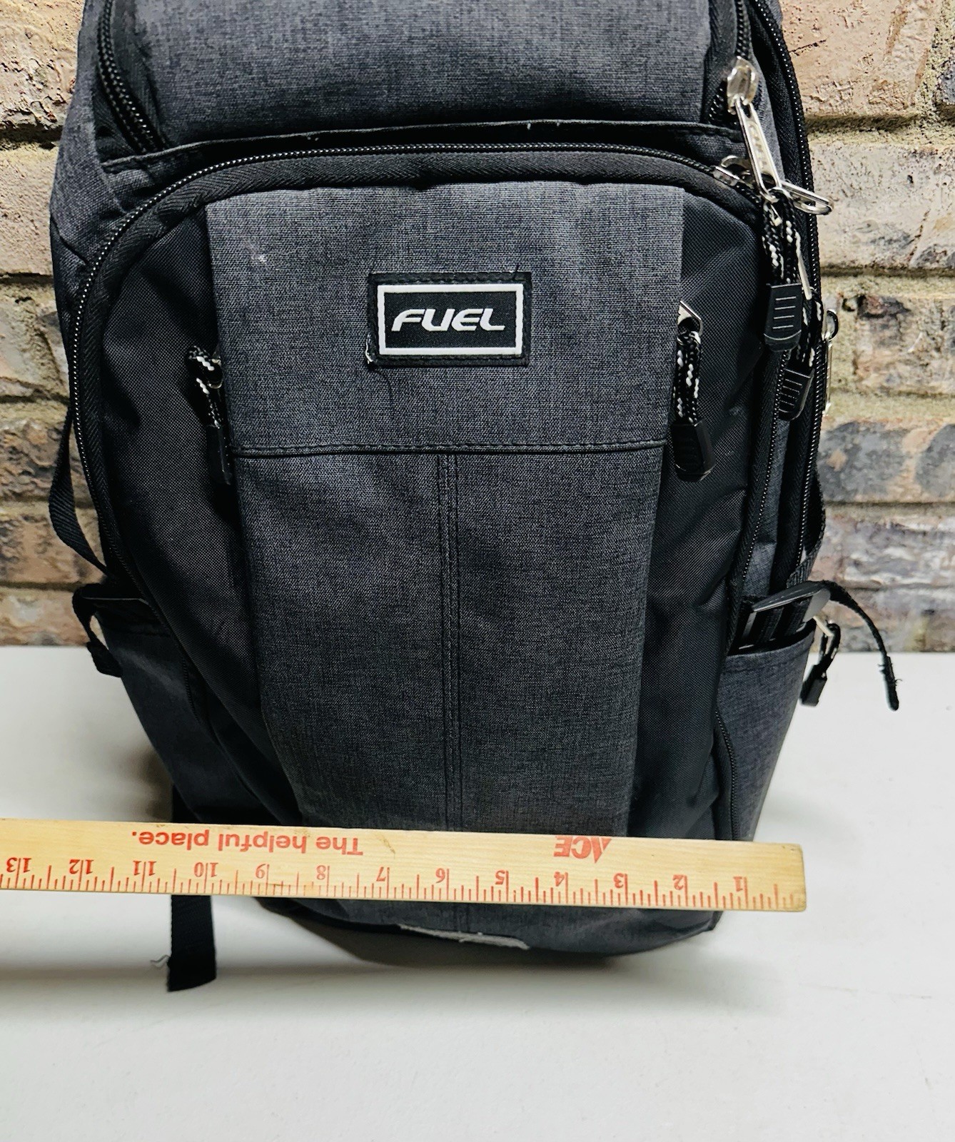 Fuel Outdoor Computer Laptop Backpack Gray With Multiple Compartments Zippers 5