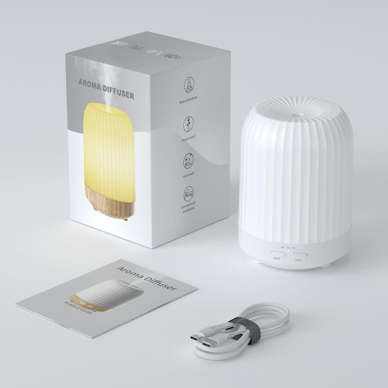 250ML Essential Oil Diffuser for Bedroom Quiet for Home w/ 7 LED Colors Timer US gallery