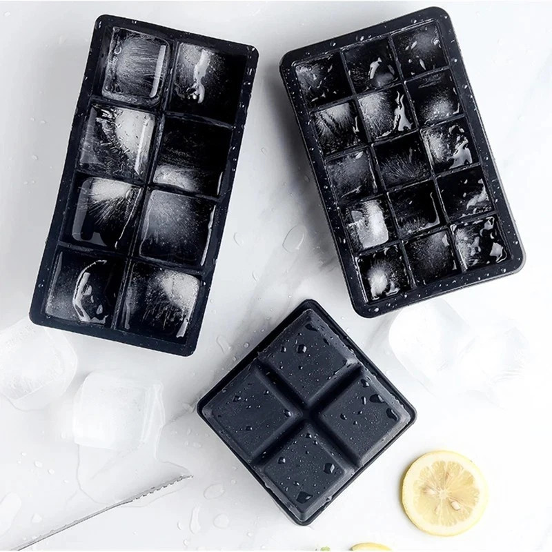 Silicone Big Ice Cubed Maker Large Cube Square Tray Molds Whiskey Ball Cocktails gallery