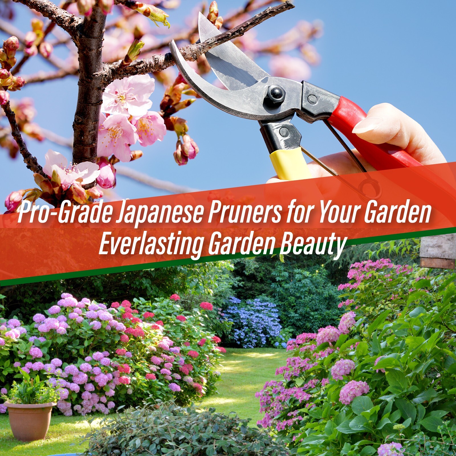 SUIZAN Japanese Pruning Shears 8” Professional Bypass Garden Shears Scissors gallery