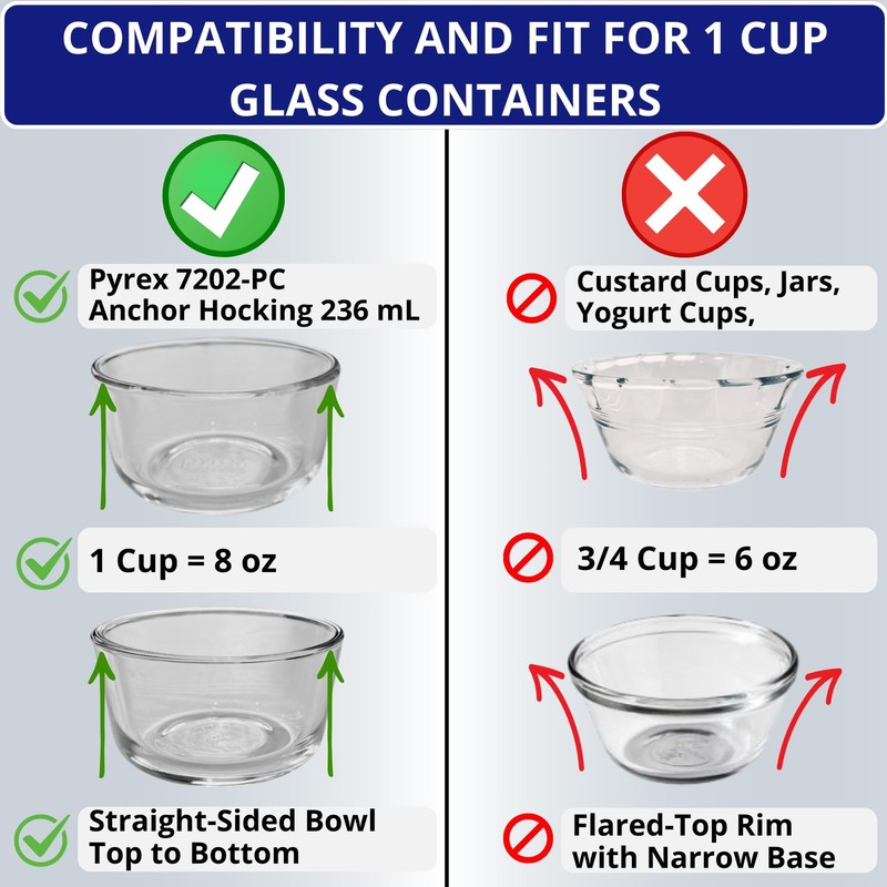 1 2 & 4 Cup Round Plastic Replacement Lids For Pyrex Anchor Hocking & Klareware gallery