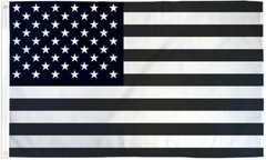 “USA BLACK & WHITE” flag 2×3 ft polyester banner American US United States