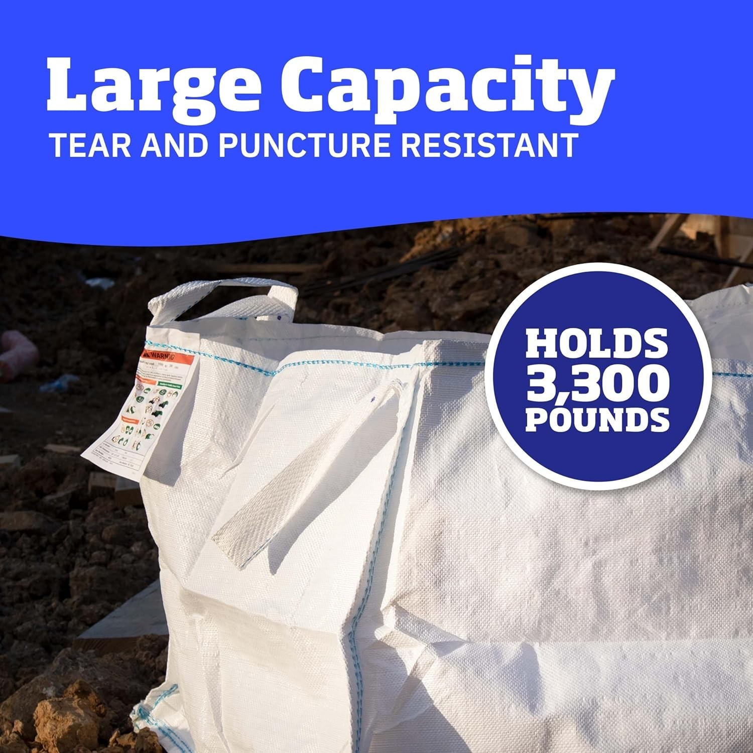 Concrete Washout Bag 130 Gallon Polypropylene Flat Bottom with Plastic Liner gallery
