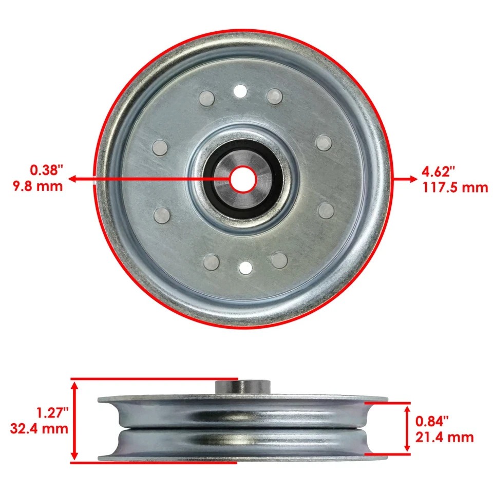 AM119553 Drive Flat Idler Pulley For John Deer 717 727 7G18 7H17 7H19 F510 F525 gallery