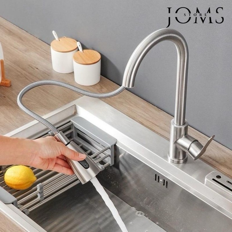 Brushed Nickel Kitchen Faucet Pull Down Sprayer Single Handle Swivel Spout gallery