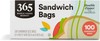 Durable Double Zipper Sandwich Bags, 100 Count - Safe for Snacks & Food gallery