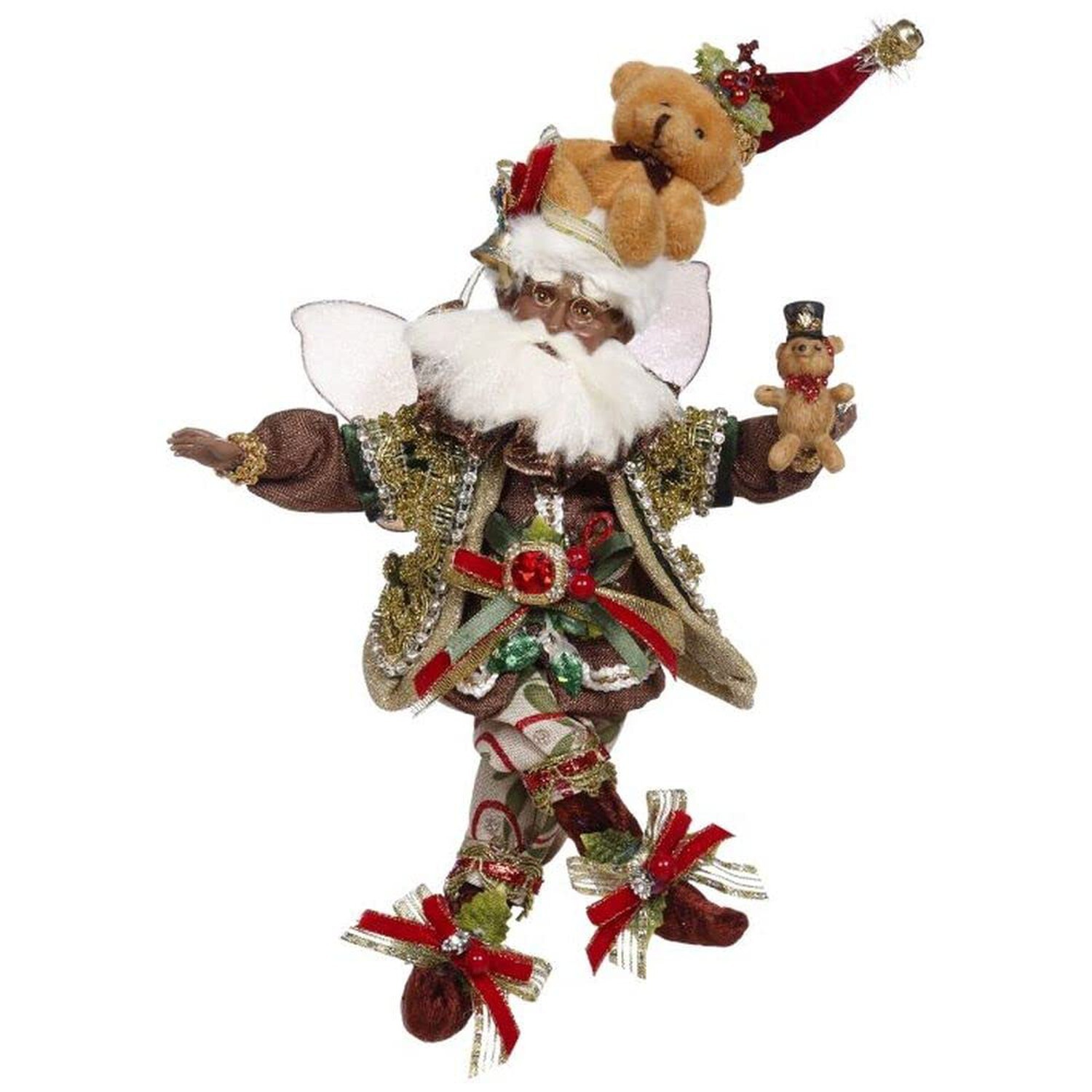 Mark Roberts 11.5" Black African-American Teddy Bear Fairy, Small gallery