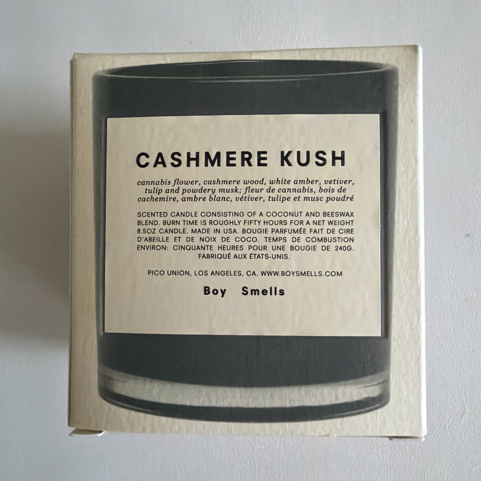 NIB Boy Smells Cashmere Kush Scented Candle 8.5 oz - Limited Edition gallery