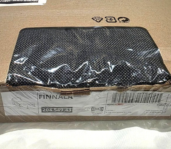 Ikea FINNALA Chaise Lounge Section Cover Slipcover TALLMYRA BLACK GRAY New! gallery
