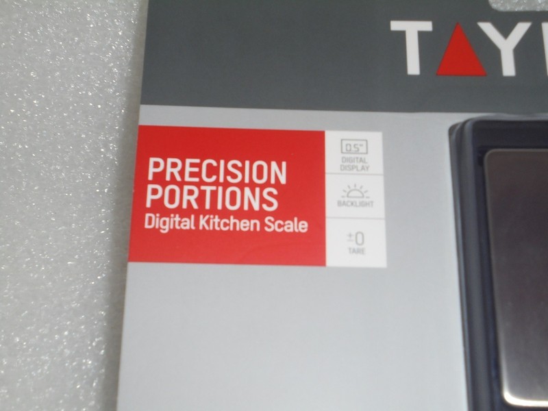 TAYLOR PRECISION PORTIONS DIGITAL KITCHEN SCALE, (16 oz/500 g) NEW MFG. SEALED! gallery
