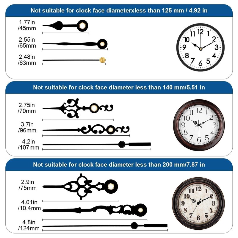 EEEKit Chiming Clock Mechanism Replacement, Battery Motors with Chime Black gallery