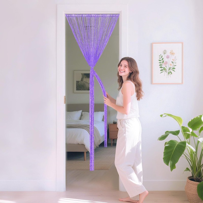 39x78in Decorative Sequin String Curtains - Effortless Boho Chic for Doorways gallery