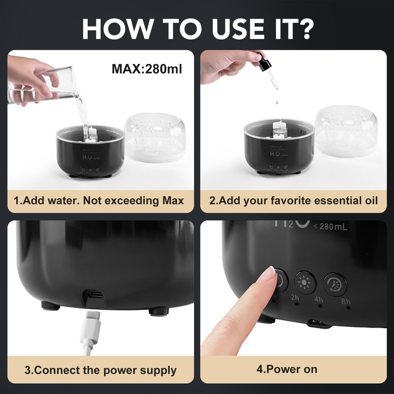 Jellyfish Humidifier Diffuser, 280ml Essential Oil Diffuser with Re... Fast Ship gallery