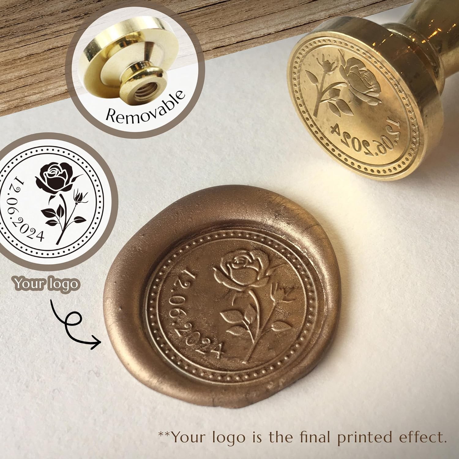 Custom Wax Seal Stamp Head,Personalized Logo Design Sealing Wax Stamp,12-40mm gallery