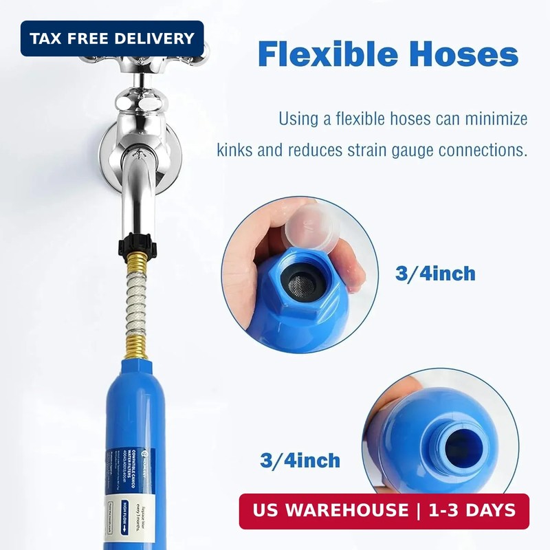 Hourleey 2 Pack RV Inline Water Filter, Reduce Bad Taste, Odors, Rust, Fluoride, gallery
