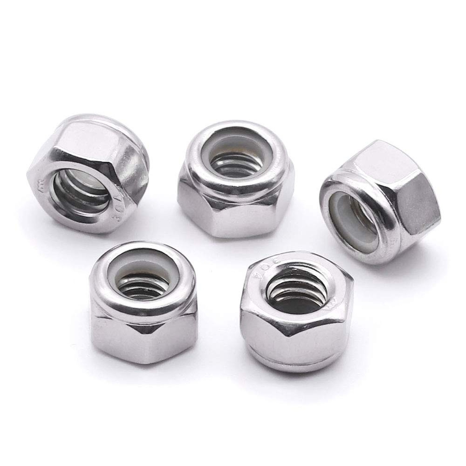 3/8"-16 Nylon Insert Hex Lock Nuts, Allen Hex Drive, 304 Stainless Steel 18-8... gallery