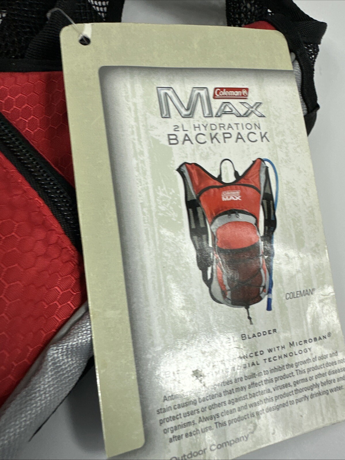 Coleman Max hiking backpack large red internal frame adjustable outdoor NEW 2L 3