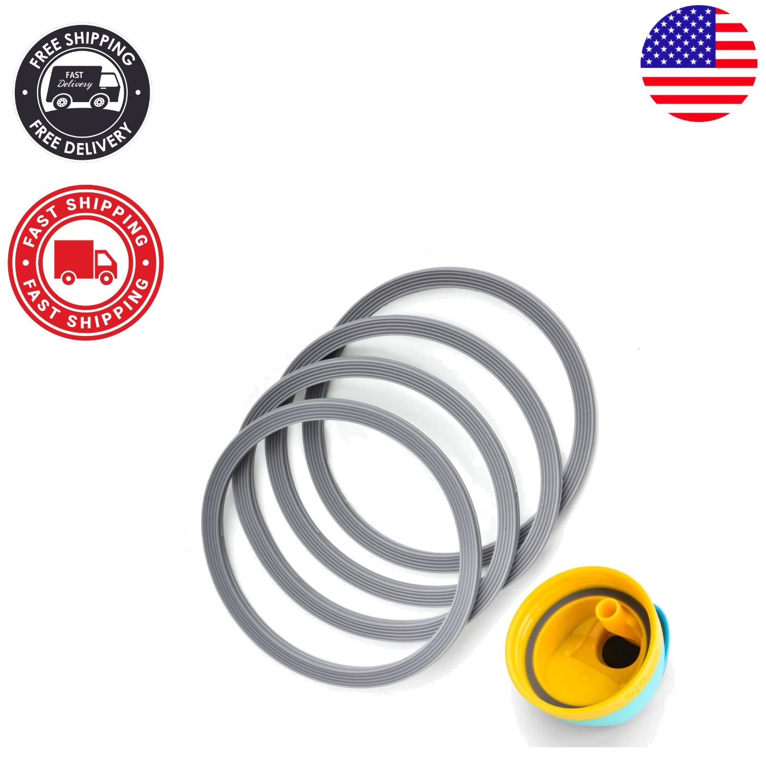 High-Quality Rubber Replacement Seals for Owala FreeSip Water Bottles gallery