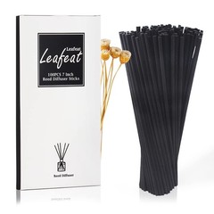 100PCS Reed Diffuser,7 Inch Aromatherapy Diffuser Black Fiber Sticks-Black Re…