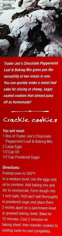 2 Packs Trader Joe's Chocolate Peppermint Loaf & Baking Mix 19 oz Each Packs gallery